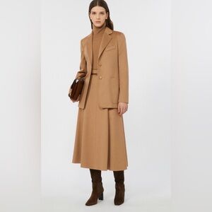 Pendleton Camel Color Wool Skirt Suit Set Blazer Size 10 Skirt Size 14